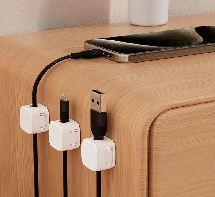 Magnetic Cable Organizer – Under-Desk Clip